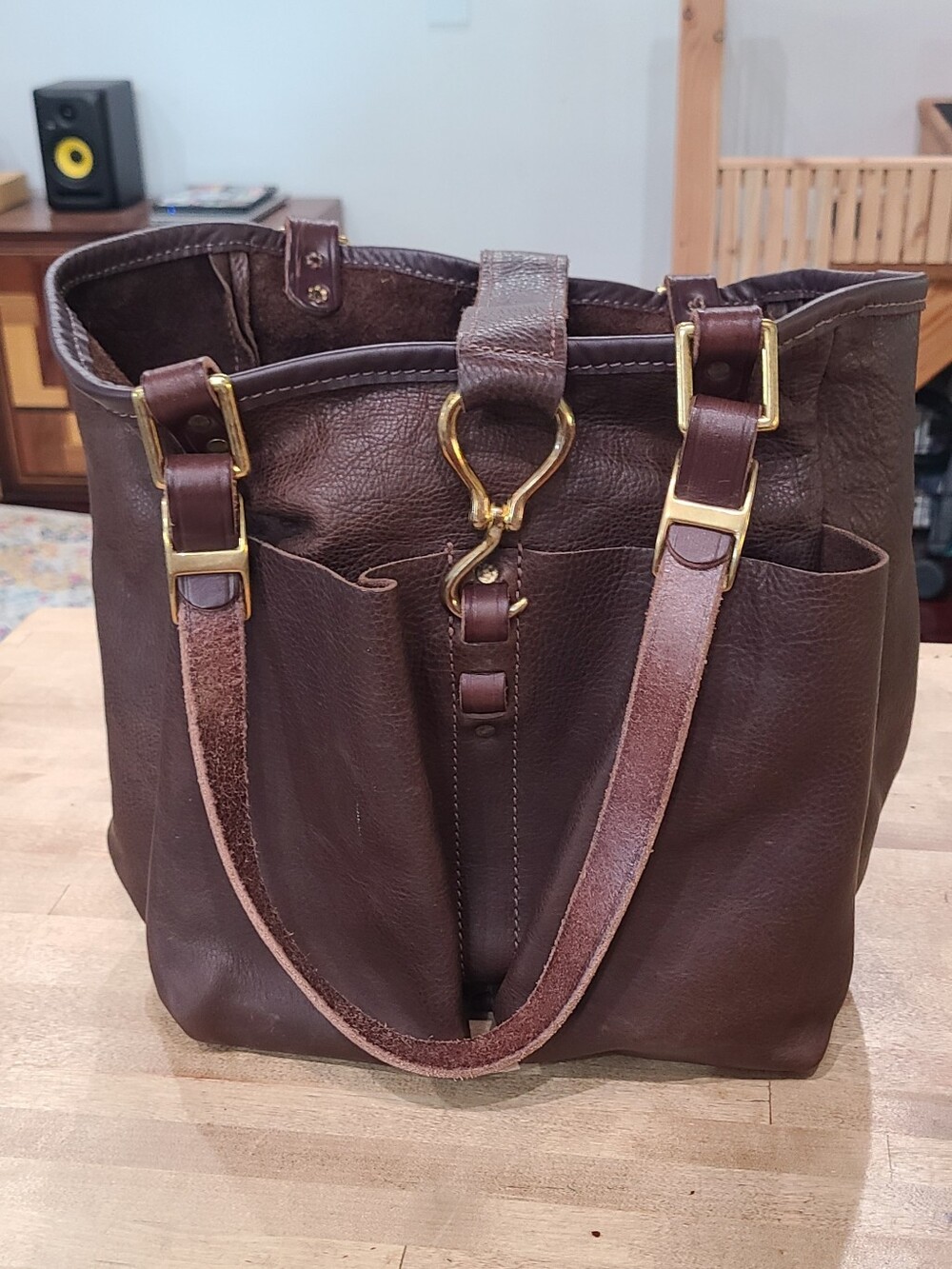 Bluegrass Provisions  Dual Purpous Tote Full Grain Leather Made In USA